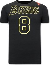 Heren T-shirt Lakers - Bryant -Zwart