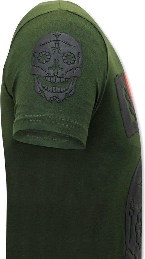 Local Fanatic T-shirt Homme avec Imprimé - El Narco - Vert - Tailles: L.