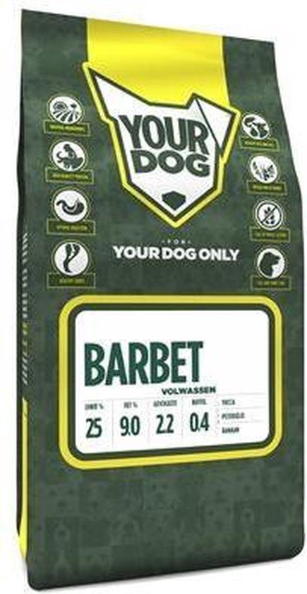 Yourdog Barbet Rasspecifiek Adult Hondenvoer 12kg | Hondenbrokken