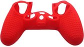 Grip Silicone Hoes / Skin voor Playstation 4 PS4 Controller Rood