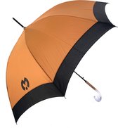 Lange paraplu Mila Schön tweekleurig bruin zwart automatisch