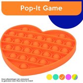 Must-Have for Kids® | Pop It "Oranje" Hartje - Hart - Fidget Toys - Speelgoed Meisjes - Pop Bubble