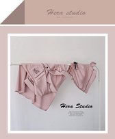 MKL - Zijde Pyjama  - Sexy nachtkleding  - Satijn pyjama short en blouse - Nachtjapon - Polyester - Kleur Baby roze - Kamerjassen Ochtendjas / Ochtendpyjama - Nachthemd - Nachtbadjas - Lounge kleding - Maat M