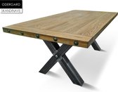 ODERGARD - Eettafel - Diner tafel - Massief - Eik - Eiken - Industrieel Design - 250x100x77 cm