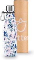 Vatten® Premium RVS Thermosfles - Fleur - 500ml - Gratis Carrier - Isoleerfles