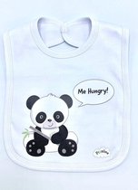 Pixeline Slab Me Hungry Panda - Slabber - Kwijldoekje - Spuugdoekje - Babydoekje - Peuter - Baby - Slab - Kinderen - Kids - Slabbetje - Drukknopen - Eetdoekje - Baby en Peuter - 0