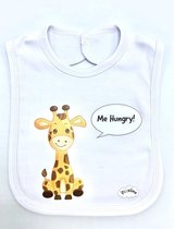 Pixeline Slab Me Hungry Giraffe - Slabber - Kwijldoekje - Spuugdoekje - Babydoekje - Peuter - Baby - Slab - Kinderen - Kids - Slabbetje - Drukknopen - Eetdoekje - Baby en Peuter -