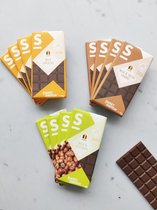 SWEET-SWITCH® - Milk Chocolate Box - Belgische Melkchocolade Mix - Nootjes - Hazelnoot - Caramel - Cadeau - Chocolade cadeau - Suikervrij - Glutenvrij - KETO - 12 x 100 g
