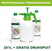 Terrasreiniger - TerrasSchoon 2 liter + gratis drukspuit | groene aanslag verwijderen!