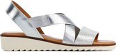 Capobella Vrouwen Leren    Sandalen / Damesschoenen C1005 - Zilver - Maat 41