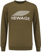 REWAGE Sweater Premium Heavy Kwaliteit - Olijfgroen - L