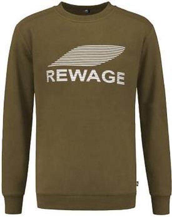REWAGE Sweater Premium Heavy Kwaliteit - Olijfgroen - M