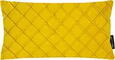 Lucy’s Living Luxe Velvet Sierkussen VLUX - geel - 50 x 30 cm - polyester - linnen - kussen - kussens - kussens woonkamer - wonen - interieur