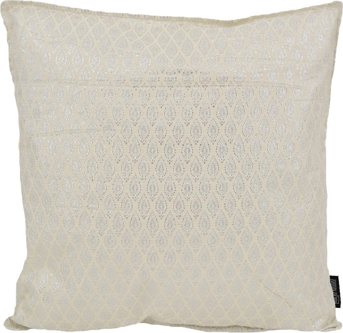 Gek op Kussens! Hila Zilver / Wit Kussenhoes | Polyester / Metallic | 45 x 45 cm silver/white