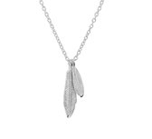 Nana Dames Ketting Collier veren 1,2 mm 41 + 4 cm-zilver 925