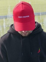 GREY PEPPER CAP RED