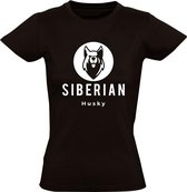 Siberian Husky Dames t-shirt | hond | Siberie | dierendag | Rusland | grappig | cadeau | Zwart