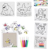 Kinderpuzzel – Inkleurpuzzel - Kleur De Puzzel – Dierenpuzzel – Creatief Speelgoed – Met viltstiften –  Puzzelen voor kinderen- Puzzels - Kindercadeau