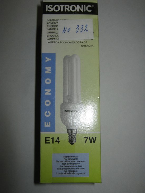 Isotronic 220V E14 Spaarlamp 7W = 35W art 332 | bol.com