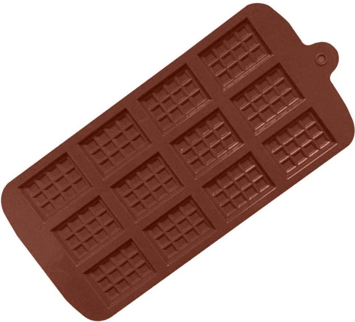 Mini Chocoladereep Mold - Chocolate Mold Tablette - Siliconen Chocoladevorm - 12 stuks - Bakvorm - Chocoladereep Silicoon