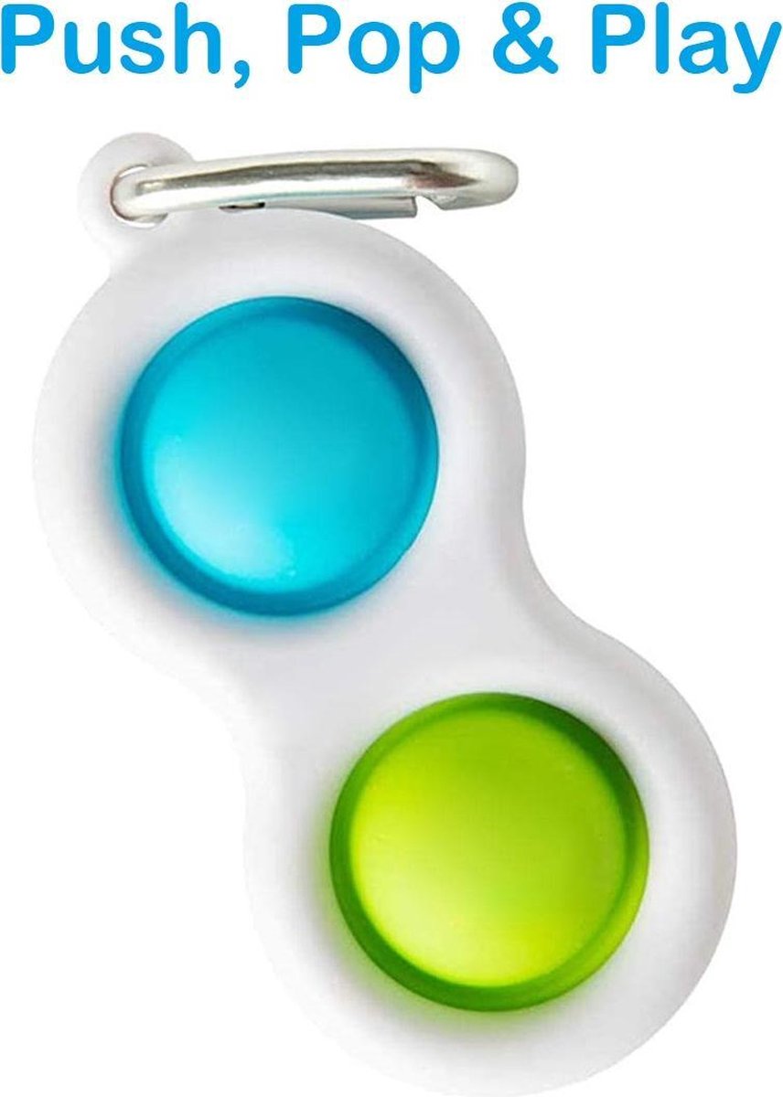 Simple Dimple - Fidget Toys - Sleutelhanger - Blauw - Groen
