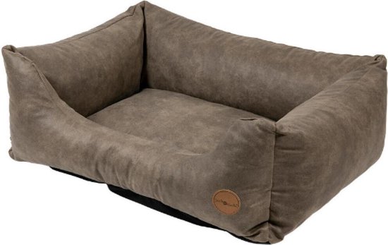 Jack and Vanilla Classy Sofa l Stone l 80x60x25 l kunst lederen hondenmand