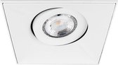 Verona - Inbouwspot Wit Vierkant - Kantelbaar - 1 Lichtpunt - 150x150mm - Trimless