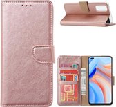 Xssive Hoesje voor Oppo A92 - Book Case - Rose Goud