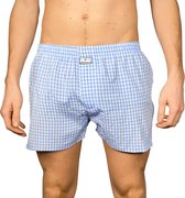 Underdog Wijde boxershort Lichtblauw geruit - M - Premium Kwaliteit Boxers