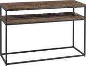 J-Line Console Hout/Met Bruin+Zwart