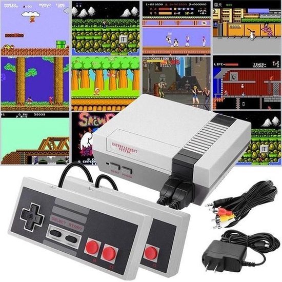 Retro Game Console - 256 Ingebouwde Games - 2 Controllers - Mario spellen - Multiplayer modes - Jeugdsentiment - Best product of the year - H.R production