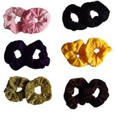 Scrunchies Velvet - 12 Stuks - Haar Wokkel - Haar Elastiek - Multipack