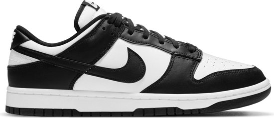 Nike Dunk Low Retro Heren Sneakers - White/Black-White - Maat 45