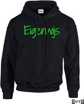 Hoodie | Karakter | Eigenwijs02 | Kids - fluor green, M 7/8(41cm)