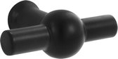 T-greep luxe meubelknop, rond 47 mm mat zwart