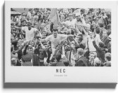 Walljar - NEC supporters '64 - Zwart wit poster met lijst