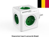 DesignNest PowerCube Original - Groen - Type E (penaarde voor België) stopcontacten - Uitbreidingsmodel - Stekkerdoos - Adapter