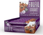 Fulfil Nutrition Vitamin & Protein Bars - Proteïne Repen -  Chocolade Caramel & Cookie Dough - 15 eiwitrepen