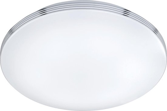 LED Plafondlamp - Torna Apity - Opbouw Rond 24W - Spatwaterdicht IP44 - Dimbaar - Warm Wit 3000K - Glans Chroom - Aluminium