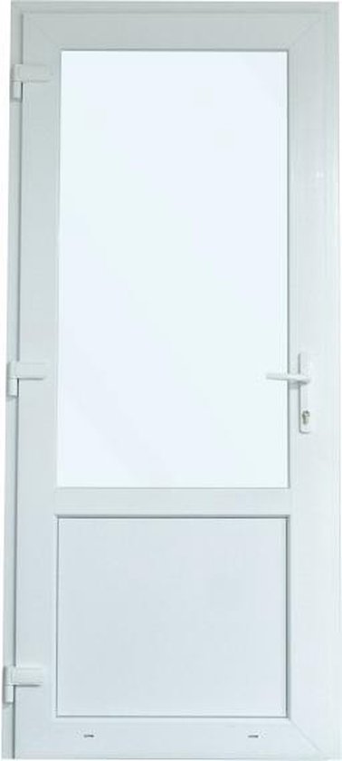 Porte en plastique avec cadre| Porte PVC - 98 x 215 2/3 Glas - Charnière à  droite... | bol.com