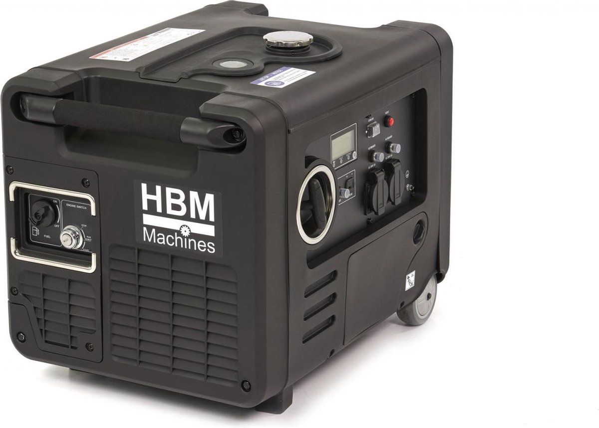 HY4000i Generator / Inverter met 4000W Benzinemotor en Afstandsbediening - HBM machines