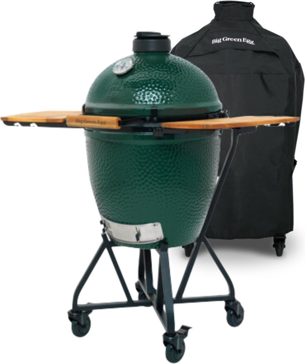 Big Green Egg Medium + IntEGGrated Nest + Handler + Mates + Cover