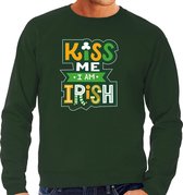 St. Patricks day sweater groen voor heren - Kiss me im Irish - Ierse feest kleding / trui/ outfit/ kostuum 2XL