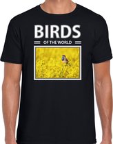 Dieren foto t-shirt Blauwborst vogel - zwart - heren - birds of the world - cadeau shirt Blauwborst vogels liefhebber XL