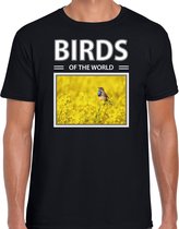 Dieren foto t-shirt Blauwborst vogel - zwart - heren - birds of the world - cadeau shirt Blauwborst vogels liefhebber L
