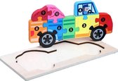 Kinderpuzzel - Hout - 10 stukjes - Politiewagen - vanaf 3 jaar