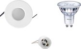 PHILIPS - LED Spot Set - SceneSwitch 827 36D - Igia - GU10 Fitting - Waterdicht IP65 - Dimbaar - Inbouw Rond - Mat Wit - 1.5W-5W - Warm Wit 2200K-2700K - Ø82mm