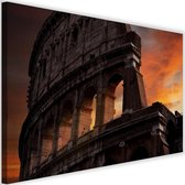 Schilderij Colosseum bij schemering , 2 maten, multi-gekleurd, Premium print
