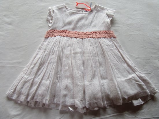 noukie's, robe, robe de soirée, point blanc rose, avec jupon, 18 mois, 86
