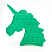 Pop it Fidget toy | De Fidget toy om van je stress af te komen! | Wasbaar | Lichtgewicht | BPA vrij | Eenhoorn | Groen